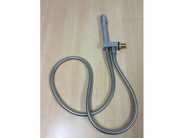 Douchepaneel in mat geborsteld rvs - verchroomde details - afbeelding 1 van  3