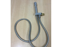 Douchepaneel in mat geborsteld rvs - verchroomde details - afbeelding 1 van  3