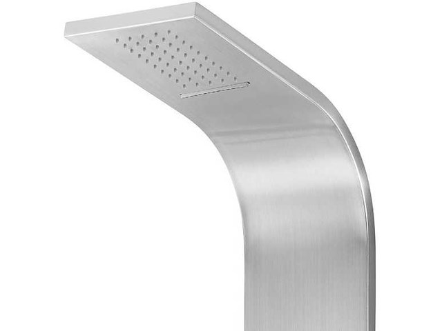 Douchepaneel – mat chroom – thermostatisch met hand- en hoofddouche - afbeelding 2 van  3