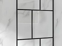 Douchewand glas/alu zwart - 120x190 cm (ref 001) - afbeelding 1 van  1