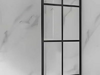 Douchewand glas/alu zwart - 120x190 cm (ref 002) - afbeelding 1 van  1