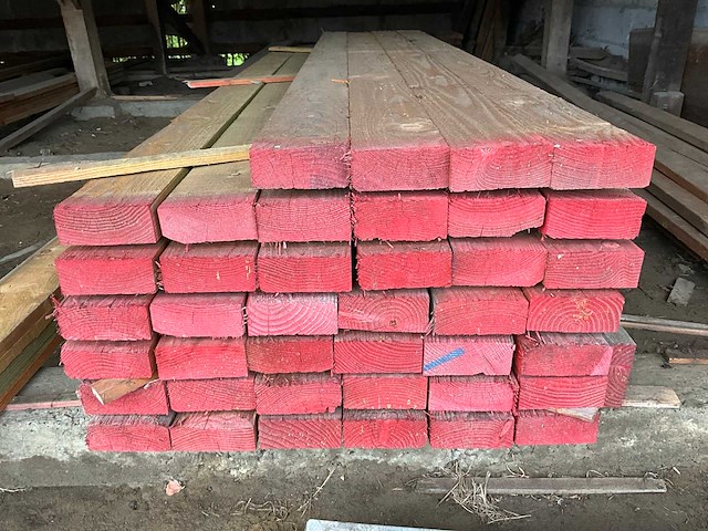 Douglas balken (40x) + divers grenen hout - afbeelding 2 van  9