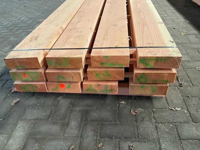 Douglas balken 75x220 mm (12x) - afbeelding 2 van  5