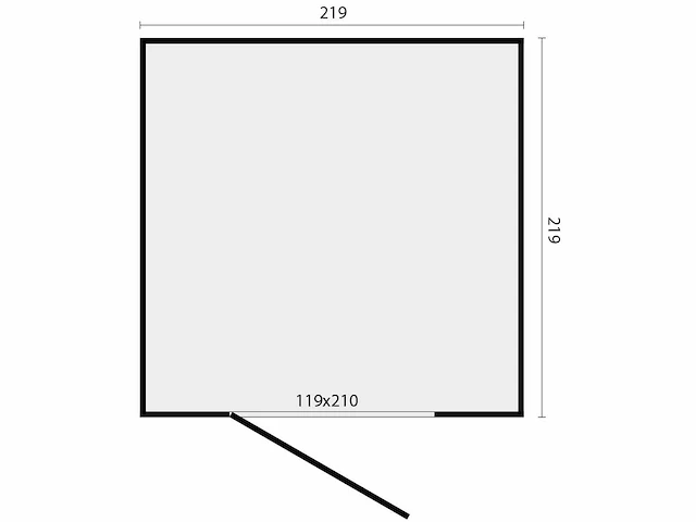Douglas berging linna 291x291x241 cm - afbeelding 2 van  2