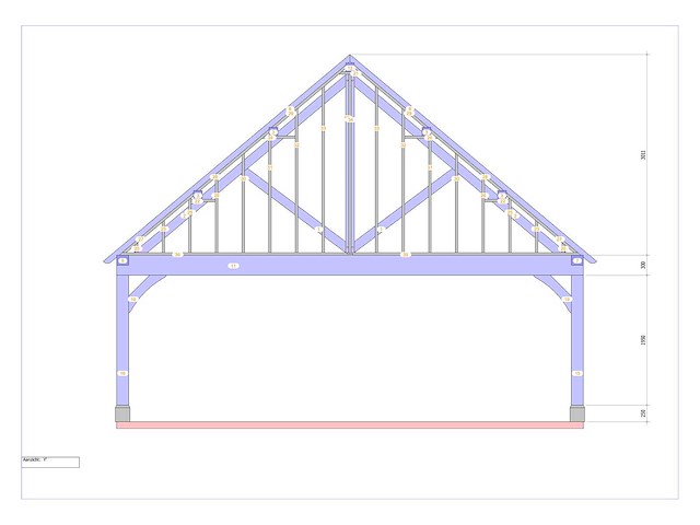 Douglas buitenkamer -carport 7x10 - afbeelding 8 van  9