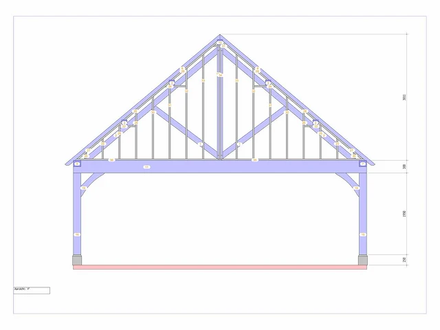 Douglas buitenkamer -carport 7x10 - afbeelding 12 van  15