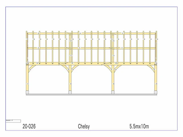 Douglas carport 5,50x10 - afbeelding 8 van  14