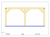 Douglas carport 5x9 - afbeelding 10 van  14