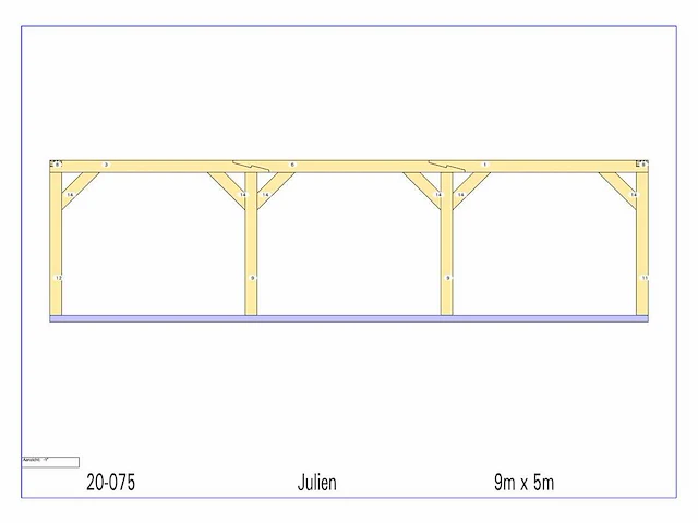 Douglas carport 5x9 - afbeelding 11 van  14