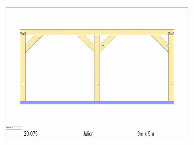 Douglas carport 5x9 - afbeelding 10 van  14