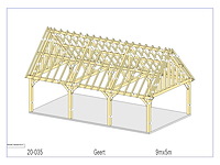 Douglas carport 5x9m - afbeelding 16 van  17