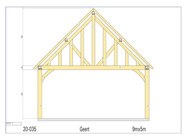 Douglas carport 5x9m - afbeelding 4 van  6