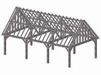 Douglas carport 5x9m - afbeelding 11 van  17
