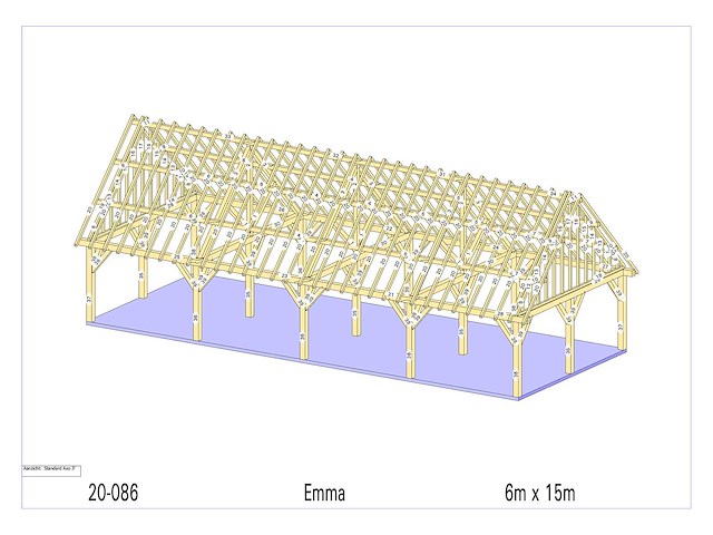 Douglas carport 6x15 - afbeelding 10 van  15