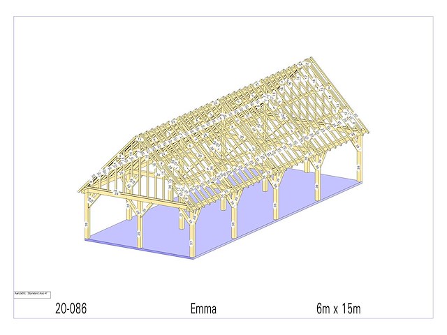 Douglas carport 6x15 - afbeelding 11 van  15