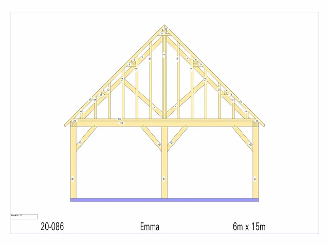 Douglas carport 6x15 - afbeelding 12 van  15