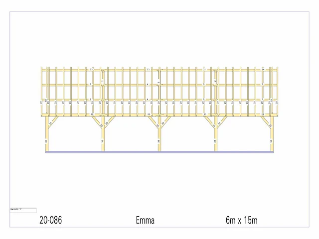 Douglas carport 6x15 - afbeelding 13 van  15