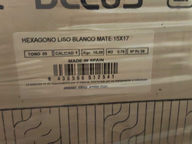 Douglas en jones vintage blanco hexagon mat 15x17 cm tegel 6,84 m² - afbeelding 6 van  7
