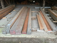 Douglas, grenen hout divers houten balken en planken (26x) - afbeelding 4 van  4