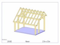 Douglas kap-schuur/poolhouse 3,50 x 2,50 - afbeelding 7 van  13