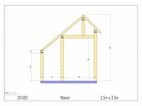Douglas kap-schuur/poolhouse 3,50 x 2,50 - afbeelding 9 van  13