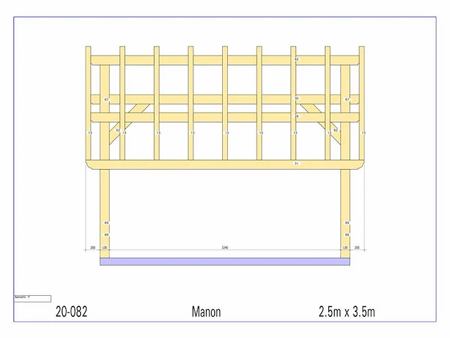 Douglas kap-schuur/poolhouse 3,50 x 2,50 - afbeelding 10 van  13