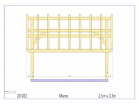Douglas kap-schuur/poolhouse 3,50 x 2,50 - afbeelding 10 van  13