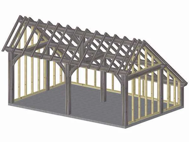 Douglas kap-schuur/poolhouse 4x6 - afbeelding 2 van  17
