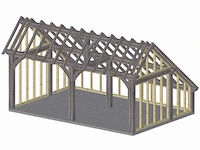 Douglas kap-schuur/poolhouse 4x6 - afbeelding 2 van  17
