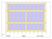 Douglas kapschuur/poolhouse 3,5 x 4,5 - afbeelding 4 van  6