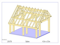 Douglas kapschuur/poolhouse 3,5 x 4,5 - afbeelding 5 van  8