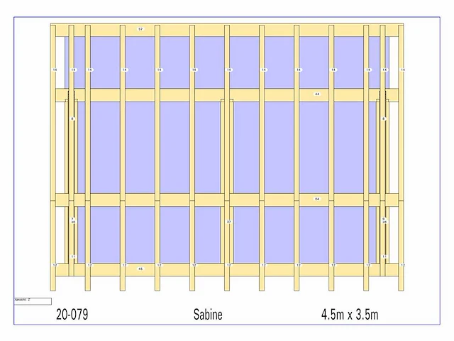 Douglas kapschuur/poolhouse 3,5 x 4,5 - afbeelding 13 van  15