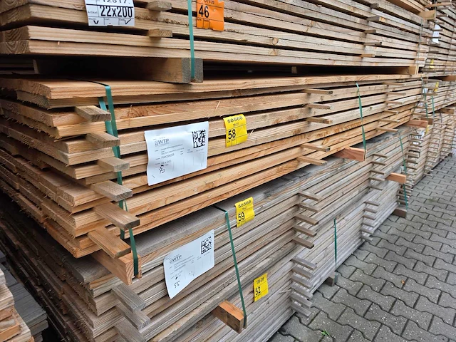 Douglas planken fijnbezaagd 3000x200x22mm (70x) - afbeelding 2 van  4