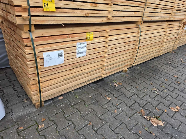 Douglas planken fijnbezaagd 4000x150x25mm (168x) - afbeelding 4 van  4