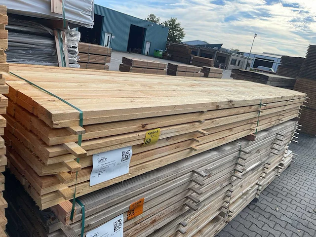 Douglas planken fijnbezaagd 4000x150x25mm (84x) - afbeelding 4 van  4
