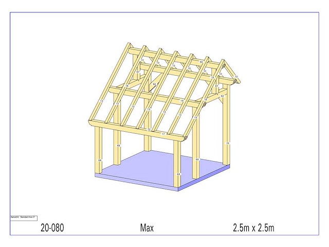 Douglas terrasoverkapping 2,5 x 2,5 - afbeelding 14 van  16