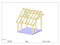 Douglas terrasoverkapping 2,5 x 2,5 - afbeelding 14 van  16