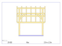 Douglas terrasoverkapping 2,5 x 2,5 - afbeelding 16 van  16