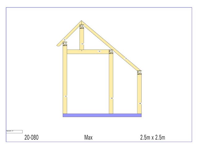 Douglas terrasoverkapping 2,5 x 2,5 - afbeelding 12 van  16