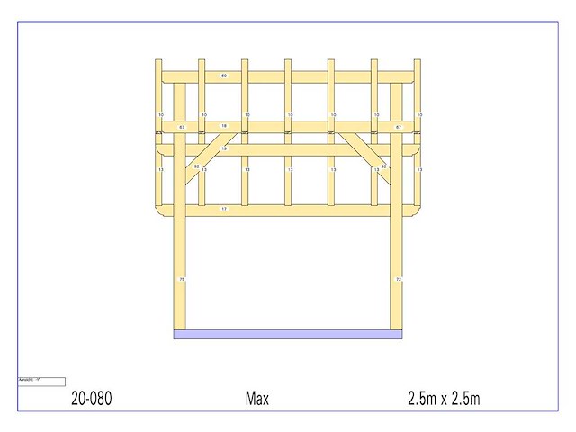 Douglas terrasoverkapping 2,5 x 2,5 - afbeelding 16 van  16