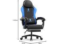 Dowinx gaming stoel - zwart/blauw - afbeelding 3 van  10