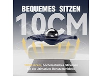 Dowinx gamingstoel, bureaustoel met grote, ultra-gladde wielen - blauw en zwart - afbeelding 5 van  5