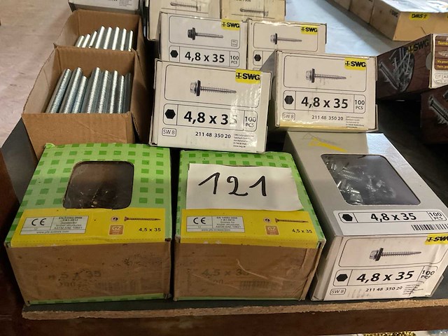 Dozen dakplaat schroeven en draadstangen - afbeelding 2 van  8