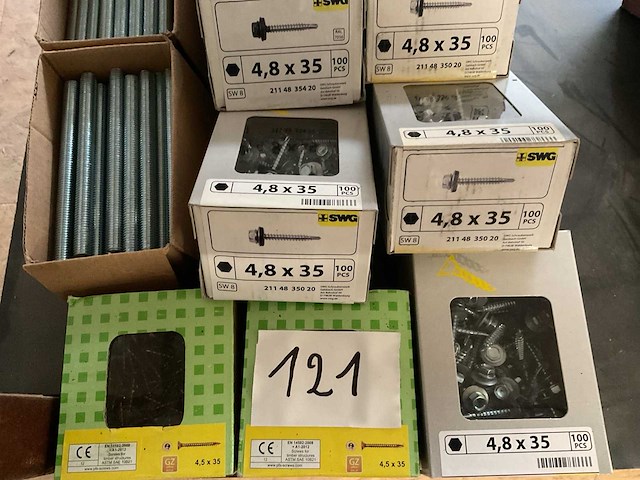 Dozen dakplaat schroeven en draadstangen - afbeelding 4 van  8