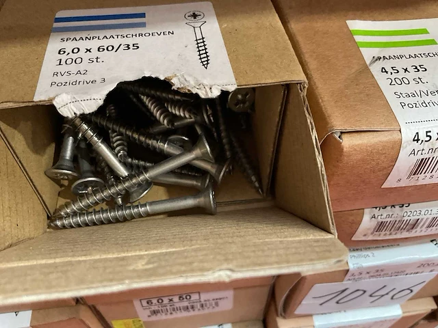Dozen hout schroeven deels inox - afbeelding 3 van  6