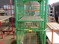 Draadkooi met 2 deuren op wielen l. 1,24 x h. 1,80 x b. 0,80 m - afbeelding 1 van  5