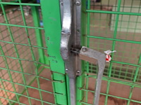Draadkooi met 2 deuren op wielen l. 1,24 x h. 1,80 x b. 0,80 m - afbeelding 5 van  5