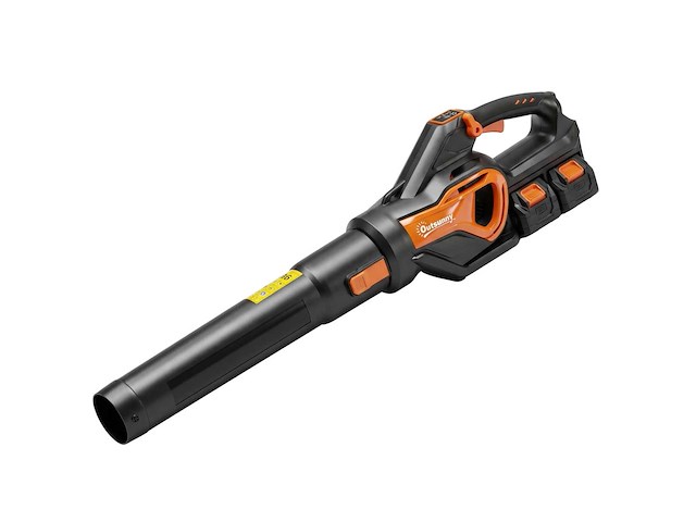 Draadloze bladblazer met borstelloze motor 900w batterij 36v (2x4,0ah) krachtige 15,2 m³/min oranje en zwart - afbeelding 2 van  5