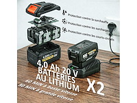 Draadloze bladblazer met borstelloze motor 900w batterij 36v (2x4,0ah) krachtige 15,2 m³/min oranje en zwart - afbeelding 5 van  5