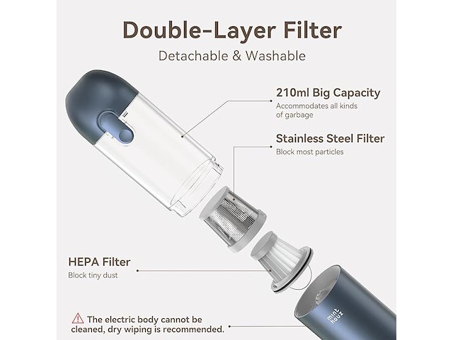 Draadloze handstofzuiger 3in1 blauw - afbeelding 4 van  8